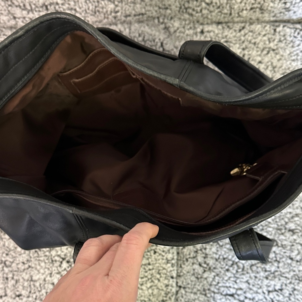 Coach Black leather laptop business shopper tote - Picture 4 of 9